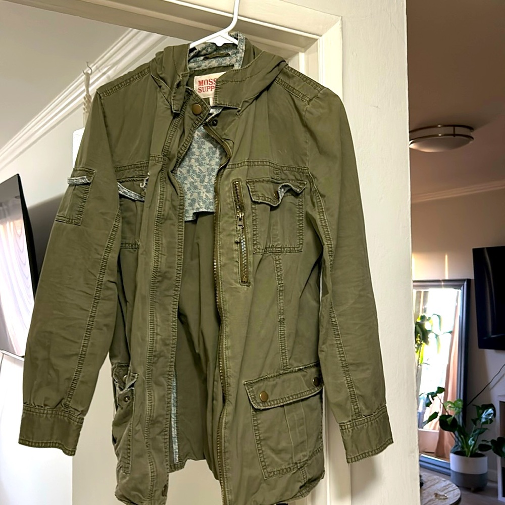 Size large green light jacket for sale.